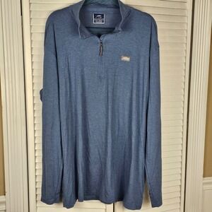 Aftco Mens Blue Long Sleeve 1/4 Zip‎ Pullover XXL